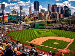 landscape photo of pittsburgh from PNC park