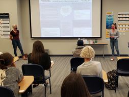 SEP 474 students present their Capstone research projects to the class. 