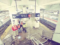 Subway station after hurricane sandy