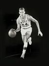 The portrait of Jerry West that was used to create the NBA logo